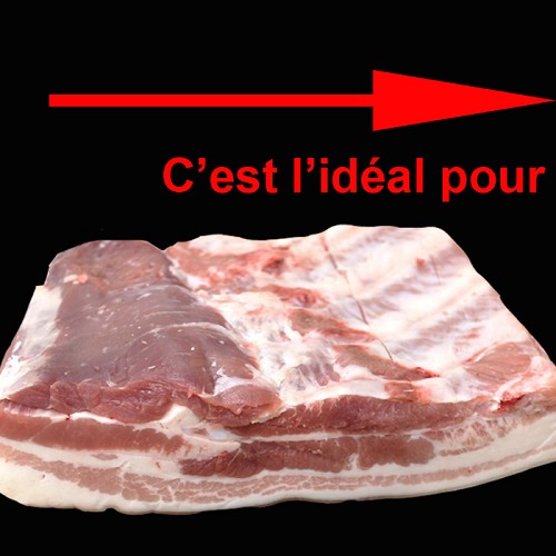 GRILLADES : Poitrine de porc fraîche 1kg morceau idéal pour un BBQ