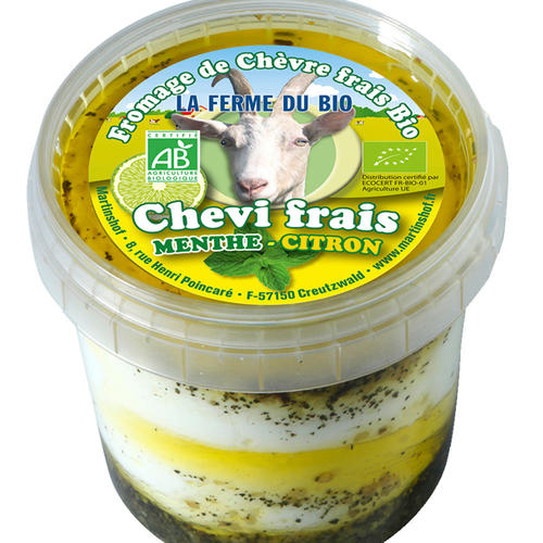 Fromages et produits laitiers : Chevi menthe citron 150g