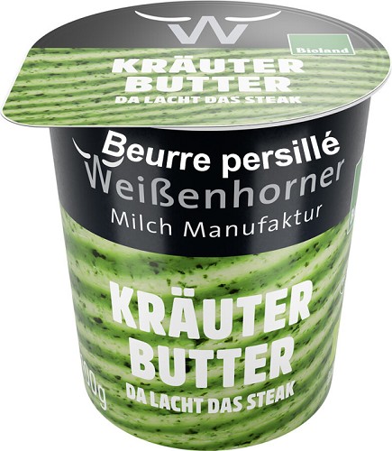 Fromages et produits laitiers : Beurre Persillé 100g persillade façon Maître d'hotel