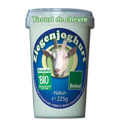 Fromages et produits laitiers : Yaourt de chèvre 225g