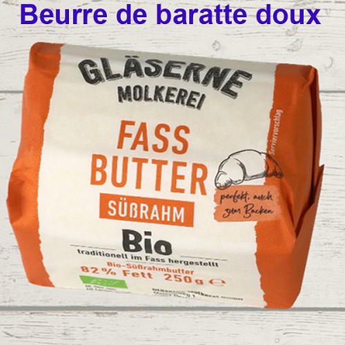 Fromages et produits laitiers : Beurre de baratte doux 250g