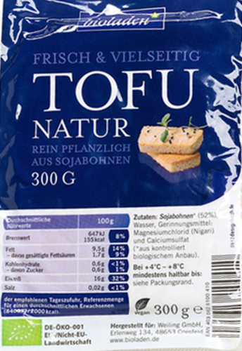Vegan : Tofu natur 300g