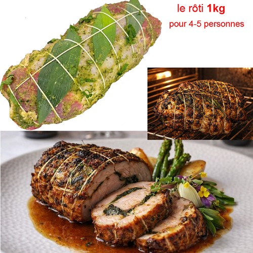 épaule d'agneau désossé et mariné à l'ail des ours