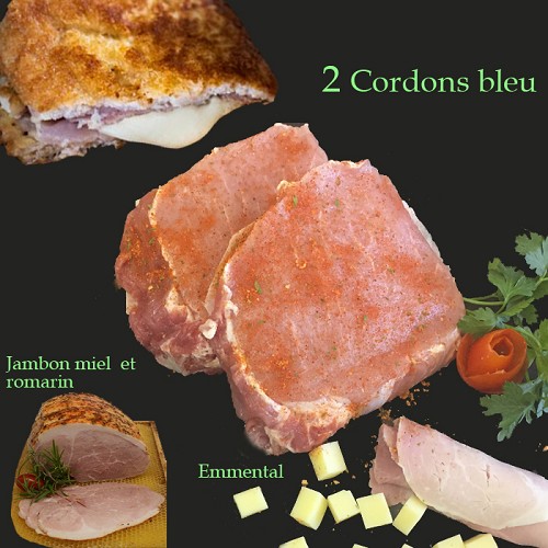 Le porc et BBQ bio : 2 Cordons bleu 2 x 160g