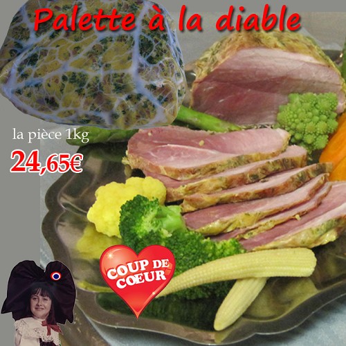 Palette à la diable 1kg     prêt à mettre au four