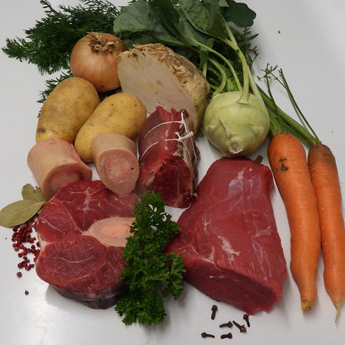 Le boeuf et BBQ bio : Pot-au-feu 1,5 kg+ légumes 