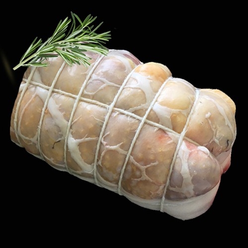 Rôti de pintade <br>garni d'une farce de volaille Marrons et cognac