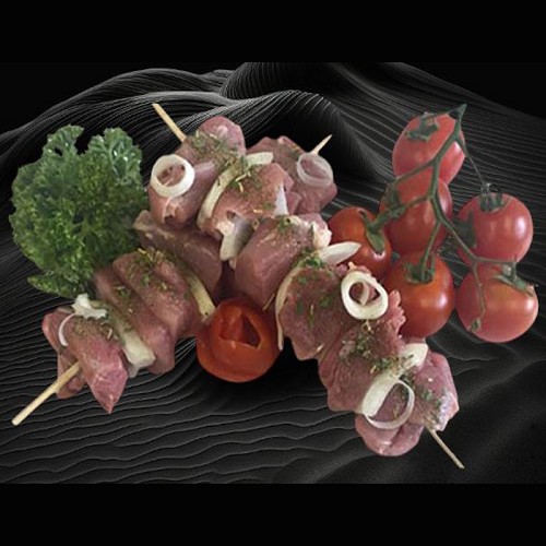 Brochettes de cuisse de dinde: 2 x150g chacune