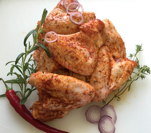 Volailles et BBQ Bio : Ailerons Poulet marinés aux épices et paprika 500g