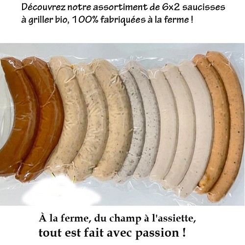 GRILLADES : Variez les plaisirs! 6x2 saucisses à griller