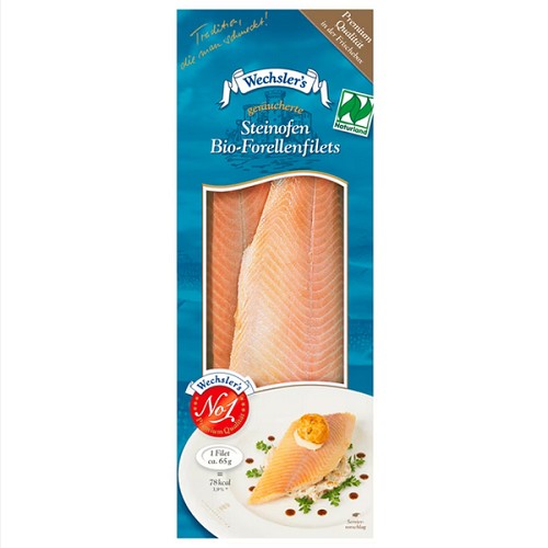 Poissons et saumons fumés : Truite fumée d'élevage Biologique 125g