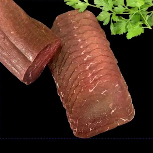 Sélection charcutière : Boeuf séché 80g sur assiette