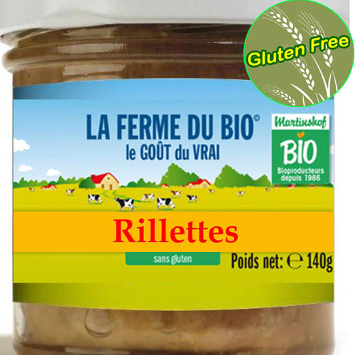 Rillette de la ferme 140g  Remarquable saveur 