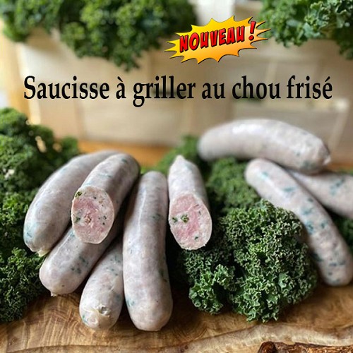 Sélection charcutière : Saucisse à griller au chou frisé 240g