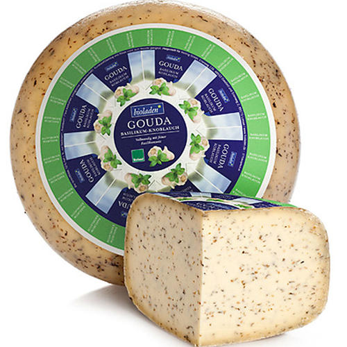 Fromages et produits laitiers : Gouda basilic ail 200g