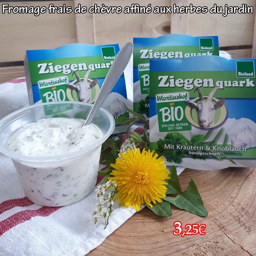Fromage frais de chèvre à l'ail et fines herbes