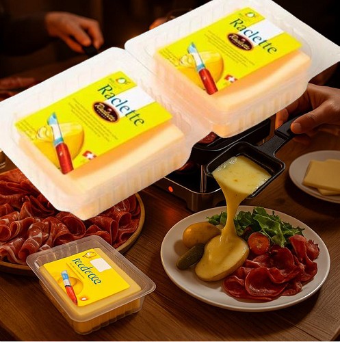 Fromages et produits laitiers : Raclette Suisse 300g tranché