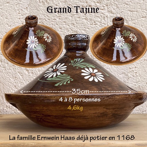 Grand plat à tajine de 4 à 8 pers 4,7Kg