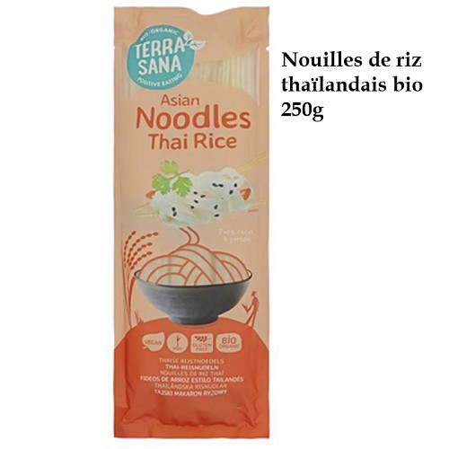 Vegan : Nouilles de riz thaïlandais bio 250g