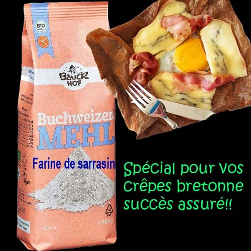 Tous les produits Bio : Farine de sarrasin 500g sans gluten