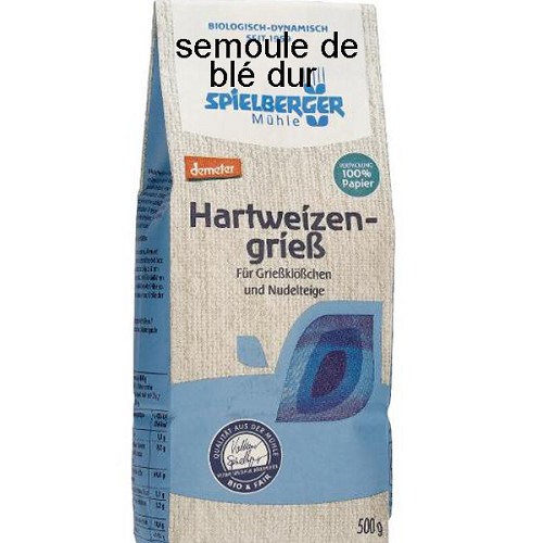 Tous les produits Bio : Semoule de blé dur 500g