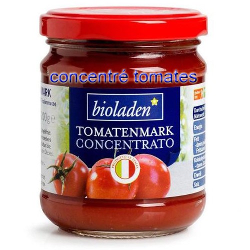 Concentré de tomates 22% de matière sèche