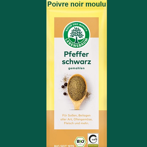 Poivre noir en poudre 50g