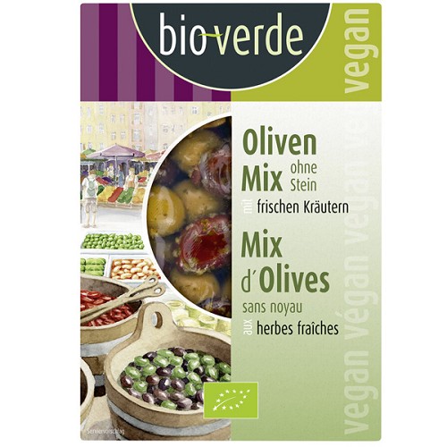 Mix d'Olives sans noyau marinés aux herbes fraîches