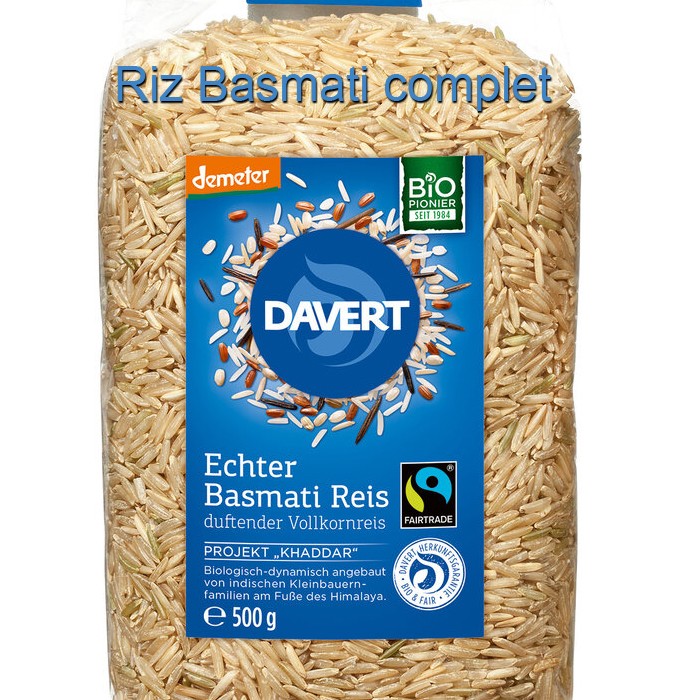 Riz Basmati complet 500g Bio