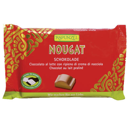 Miel, Choco, Café Bio : Chocolat au lait et garniture crèmeuse de nougat