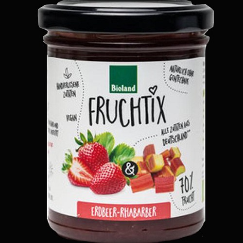 Confiture Fraises - Rubarbes 70% de fruits