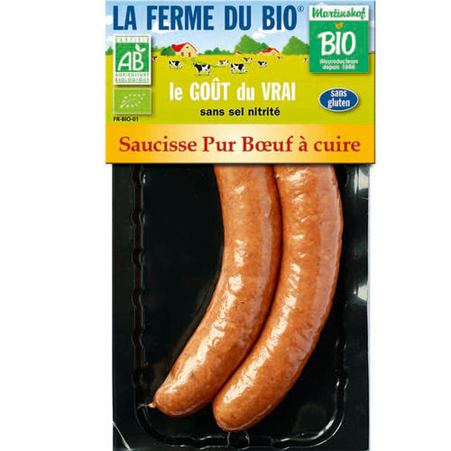 Saucisse à cuire PUR BOEUF 140g