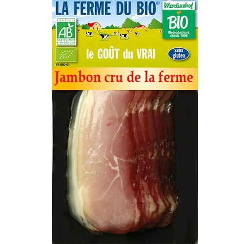 Jambon cru de la ferme 80g