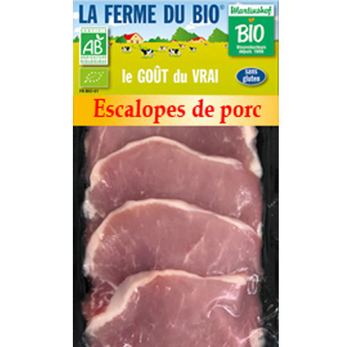 4 Escalopes de porc 350g 