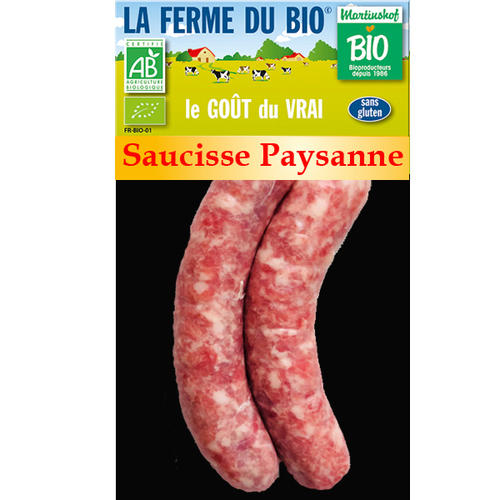 Saucisse Paysanne de la ferme grosse 2x100g 
