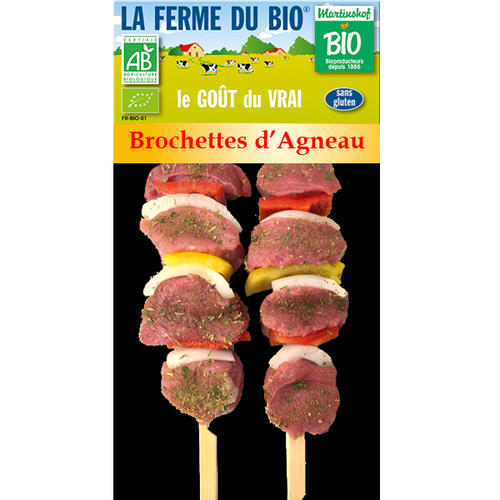 Brochettes d'Agneau 2 x120g chacune  