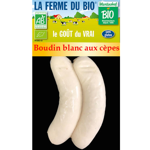 Boudin blanc aux cèpes 2x100g