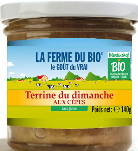 Terrine du Dimanche aux cèpes 140g
