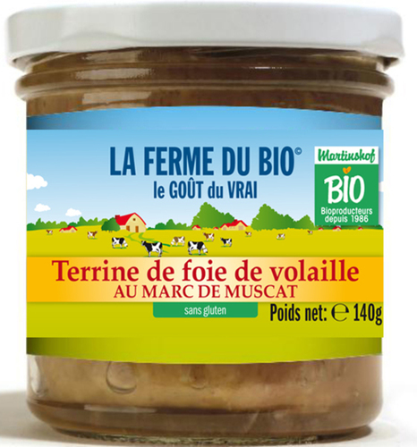 Terrine de foie de volaille au Marc de Muscat 140g